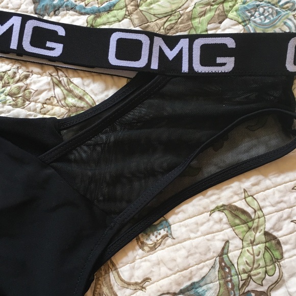 Strappy black and white bikini set - Picture 2 of 4